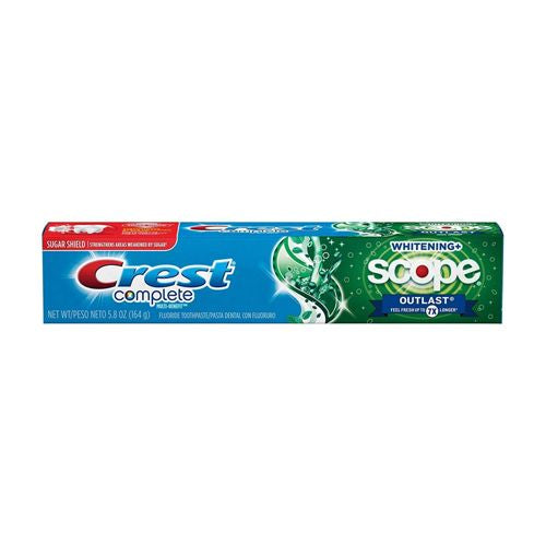 Crest + Scope Outlast Complete Whitening Toothpaste  Mint  5.4 oz