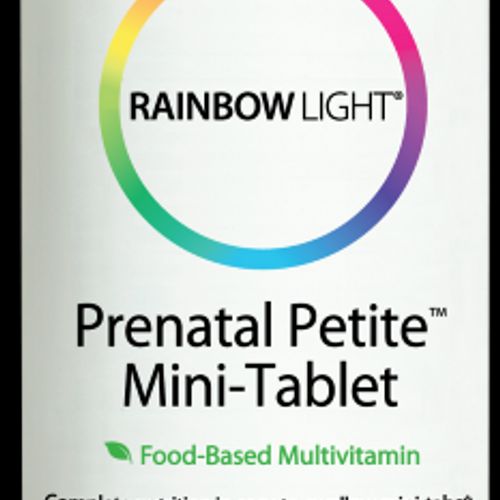 Rainbow Light Prenatal Petite Mini-Tab Multivitamin Plus Superfoods & Probiotics - Organic Daily Vitamin and Mineral Supplement, Folate, Iron, Gluten-Free, Vegetarian - 180 Mini-Tablets