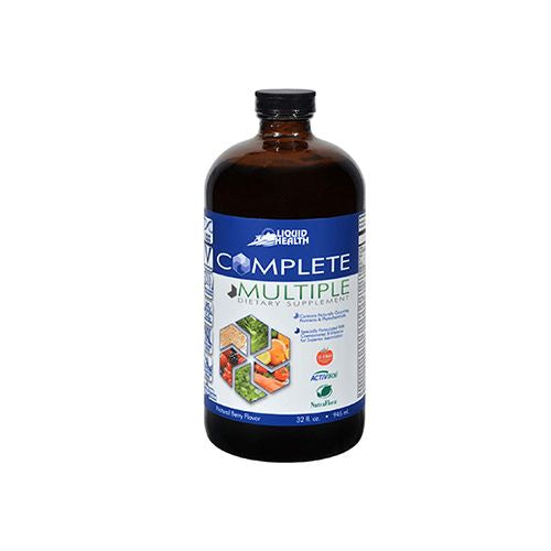 Liquid Health Complete Multiple Liquid Multivitamin for Adult Men Women - Natural Immune Support  Non-GMO  Vegan  Gluten  Sugar Free  Minerals  Prebiotic Fiber Vitamins Supplement - 32 Fl Oz