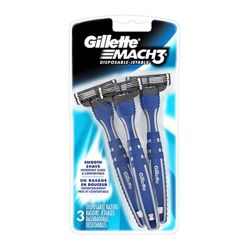 Gillette Mach3 Men’s Disposable Razors  3 Count