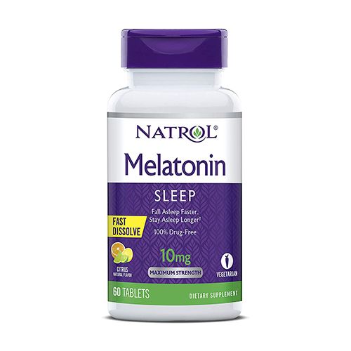 Natrol Fast Dissolve Melatonin 10 mg Tablets  Citrus Natural Flavor 60 ea