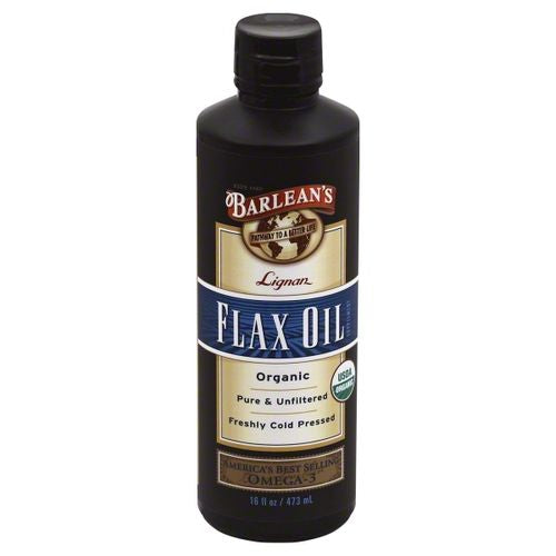 Barlean s Organic Lignan Flax Oil Supplement  16 fl oz (473 ml)