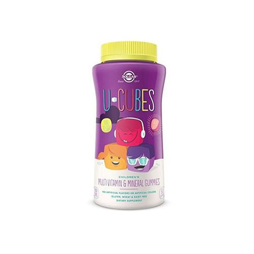 U-Cubes  Children s Multi-Vitamin & Mineral Gummies  Cherry & Orange  120 Gummies  Solgar