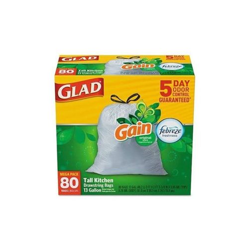 Glad Tall Kitchen Drawstring Trash Bags - 13 Gallon - 90 ct