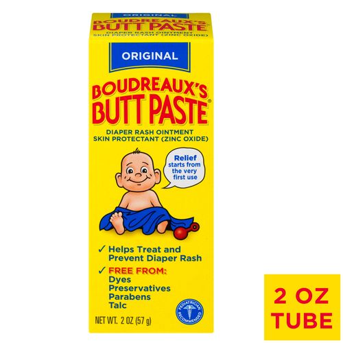 Boudreaux s Butt Paste Original Diaper Rash Cream  Ointment for Baby  2 oz Tube