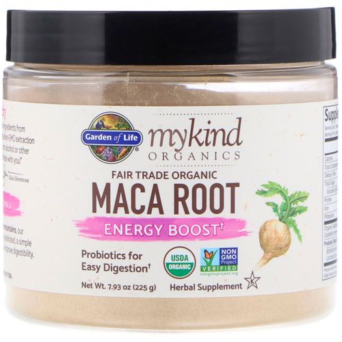 MyKind Organics  Fair Trade Organic Maca Root  Energy Boost  7.93 oz (225 g)  Garden of Life