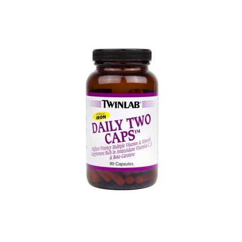 Twinlab Daily Two Multivitamin Capsules, No Iron, 90 Ct