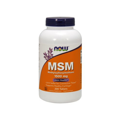 NOW Supplements  MSM (Methylsulfonylmethane) 1 500 mg  Supports Healthy Cartilage*  Joint Health*  200 Tablets