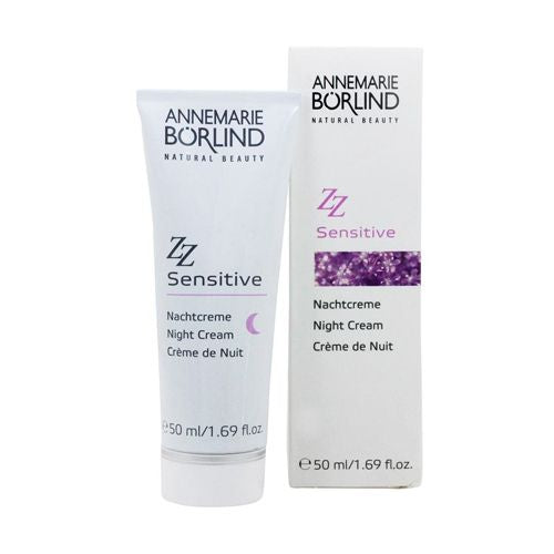 ANNEMARIE BORLIND – ZZ SENSITIVE Protective Night Cream – Natural Facial Moisturizer with Vitamin C + E and Golden Orchid Extract for Sensitive and Damaged Skin – Step 4 of 5-1.69 Oz.