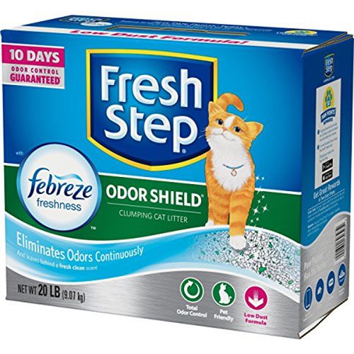 Fresh Step Odor Shield Scented Litter with the Power of Febreze  Clumping Cat Litter  20 Pounds