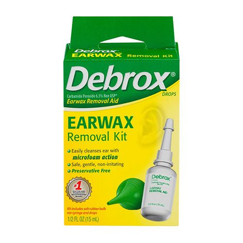 Debrox Earwax Removal Kit  0.5 fl oz Ear Drops & Bulb Ear Syringe