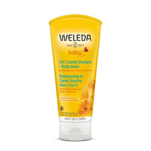 Weleda 2-In-1 Gentle Baby Shampoo and Body Wash with Calendula Extracts, 6.8 oz