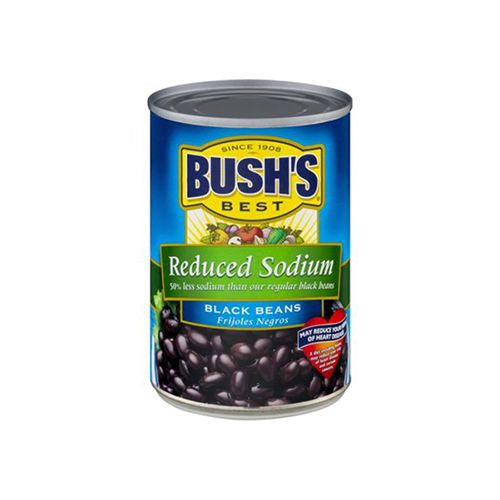 BUSH'S Reduced Sodium Black Beans  15 oz