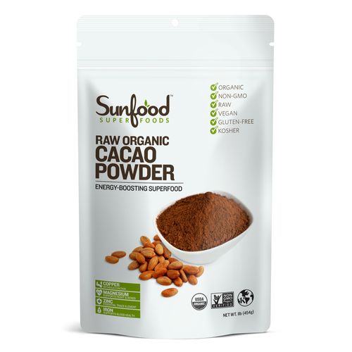 Sunfood Superfoods Organic Cacao Powder, 1.0 Lb