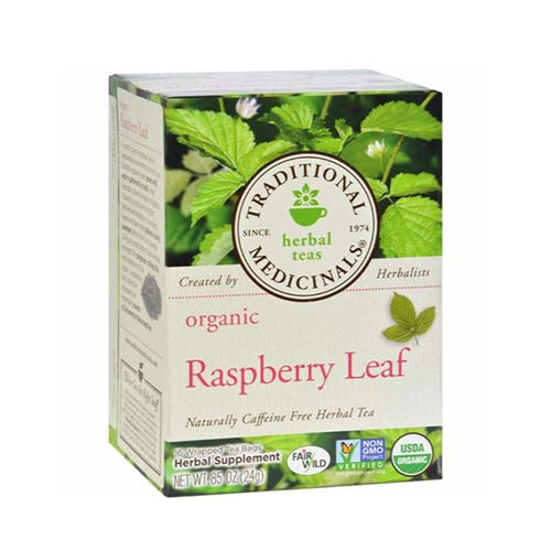 Traditional Medicinals Organic Raspberry Leaf Herbal Tea, 16 Tea Bags