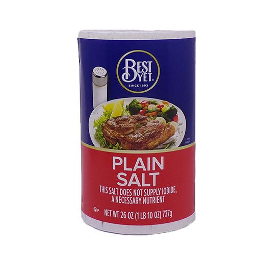 Best Yet Plain Salt - 26 Oz