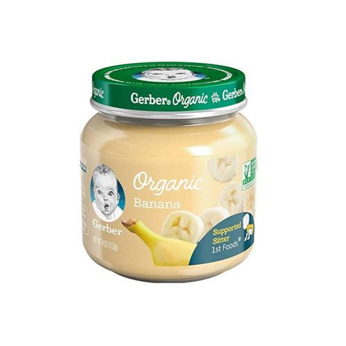 Gerber 1st Foods Banana Organic Baby Food Puree, 4 Oz Jar