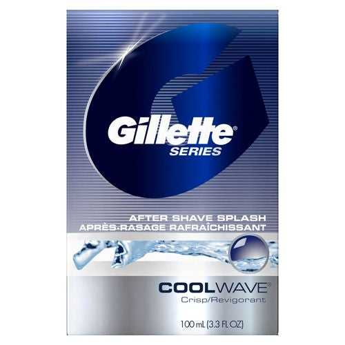 Gillette Series After Shave Splash for Men  Cool Wave Scent  3.3 oz
