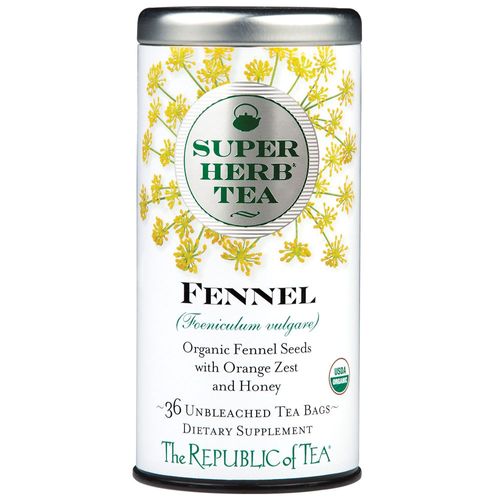 Super Herb Organic Fennel Tea, The Republic Of Tea, 36 Tea Bag Caffeine Free