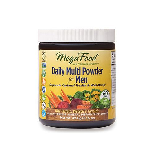 MegaFood, Daily Multi Powder for Men, Supports Optimal Health, Multivitamin and Mineral Supplement, Gluten Free, Vegetarian, 3.15 oz (60 servings)