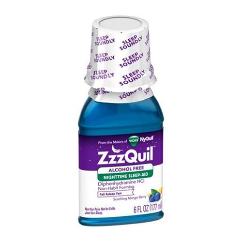 Vicks® ZzzQuil™ Soothing Mango Berry Alcohol Free Nighttime Sleep-Aid Liquid 6 fl. oz. Bottle