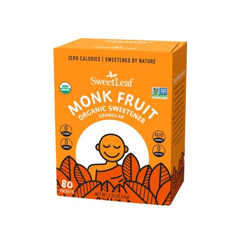 Sweetleaf Monk Fruit Organic Sweetener Granules 80 Packets (B08XV2K8FM)
