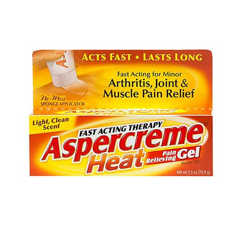 Aspercreme Heat Pain Relieving Gel, 2.5 Ounce