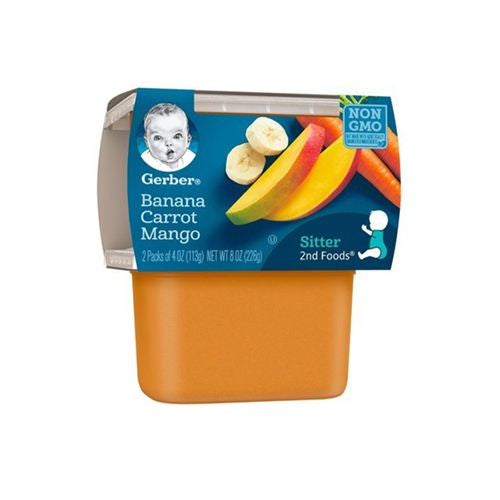 Gerber 2nd Foods Banana Carrot Mango, 4 oz Tub