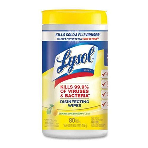 Lysol Disinfectant Wipes  Multi-Surface Antibacterial Cleaning Wipes  For Disinfecting and Cleaning  Lemon and Lime Blossom  80 Count
