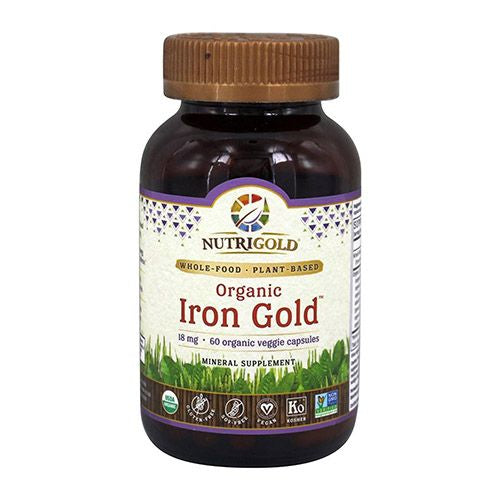 Nutrigold - Organic Iron Gold 18 mg. - 60 Vegetable Capsule(s)