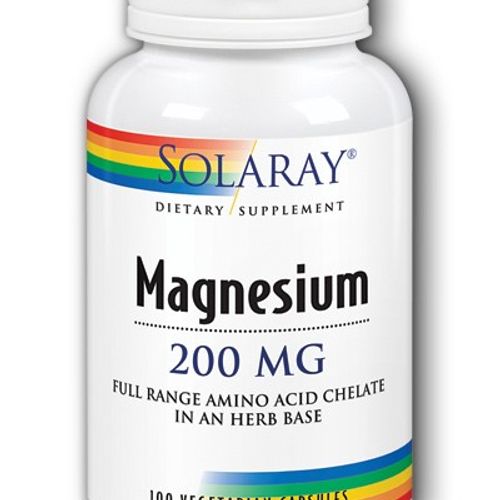 Solaray Magnesium Amino Acid Chelate  Healthy Bone Strength  Muscle  Nerve & Cardiovascular Support  100 VegCaps