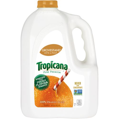 Tropicana Pure Premium Grovestand Lots of Pulp 128 Fluid Ounce Plastic Jug