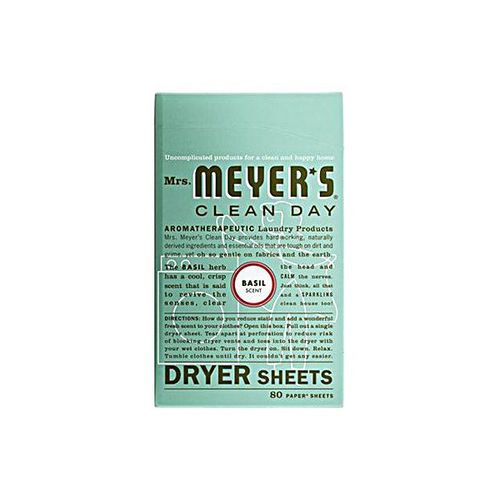 Mrs. Meyer s Clean Day Dryer Sheets  Basil Scent  80 Count