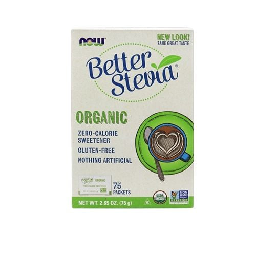 Now Better Stevia Organic Sweetener, 75 Count (B005KOSKFI)