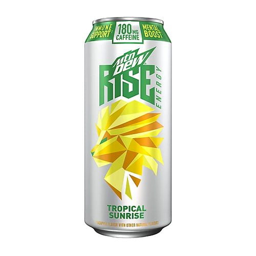 MTN DEW RISE ENERGY, Tropical Sunrise, 16 fl oz Can