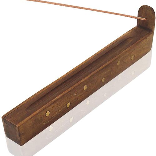 Incense Holder Red Flower Vine Wood