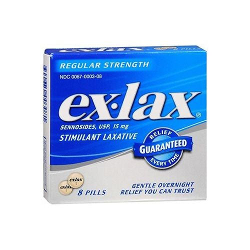 Ex-Lax Regular Strength Stimulant Laxative Pills  8 count