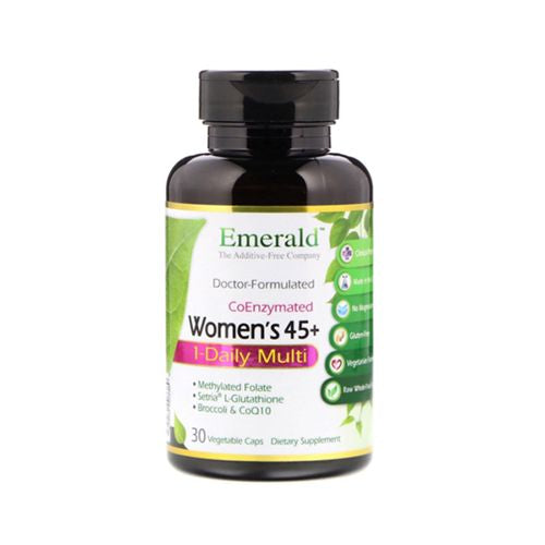 Emerald Labs Women s 45+ 1-Daily Multi - Multivitamin with CoQ10  B Vitamins  L-Glutathione to Support Healthy Heart  Strong Bones  Balanced Hormones - 30 Vegetable Capsules