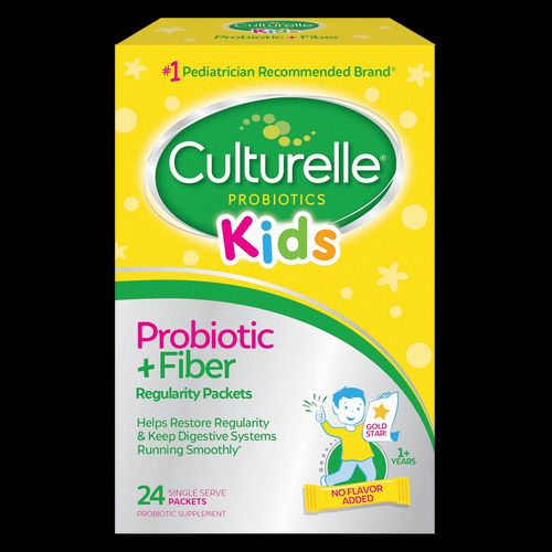 Culturelle Kids Probiotic + Fiber Packets for Kids 3+  Digestive Health + Immune Support  24 Count
