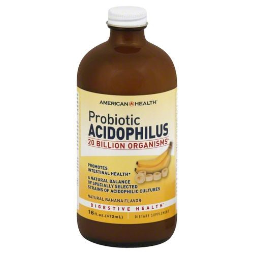 American Health Probiotic Acidophilus Liquid, Natural Banana, 16 Oz