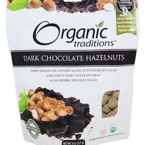 Organic Traditions - Dark Chocolate Hazelnuts - 8 oz.