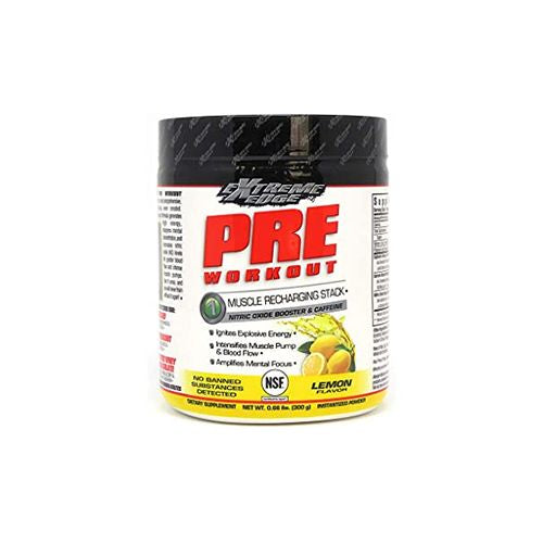 Bluebonnet Extreme Edge  Pre Workout + Nitric Oxide Booster  Lemon  30 Servings