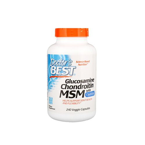 Doctor s Best Glucosamine Chondroitin MSM with OptiMSM  Joint Support  Non-GMO  Gluten Free  Soy Free  240 Caps