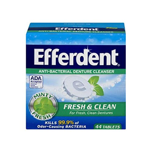 Efferdent Retainer & Denture Cleaner Tablets  Minty Fresh & Clean  44 Count