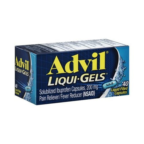 Advil Liqui-Gels Pain and Headache Reliever Ibuprofen  200 Mg Liquid Filled Capsules  40 Count