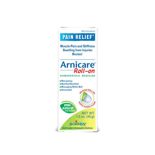 Boiron Arnicare Roll-On  Homeopathic Medicine for Pain Relief  Muscle Pain & Stiffness  Swelling from Injuries  Bruises  1.5 oz