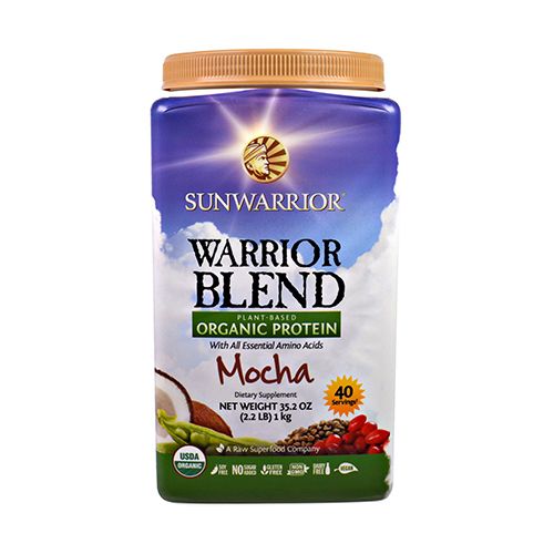 Warrior Blend (Plant-Based Organic Protein, Mocha Flavor) - 35.2 oz (1000 Grams)