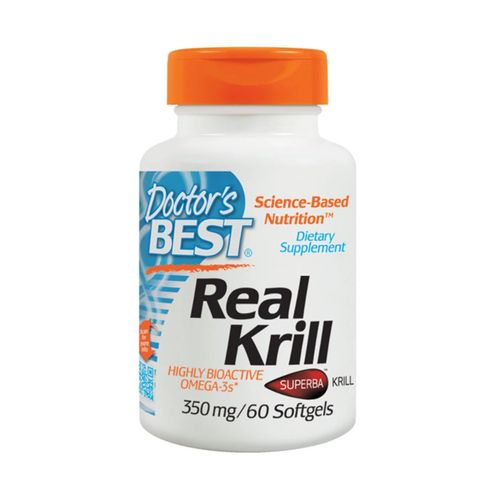 Doctor s Best Real Krill  Non-GMO  Gluten Free  Highly Active Omega-3 s  60 Softgels