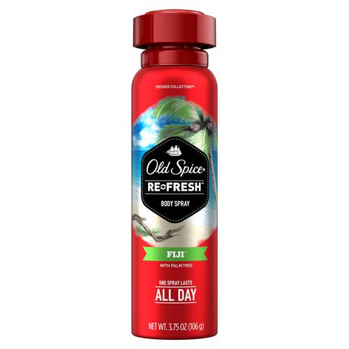 Old Spice Fresher Body Spray for Men  Fiji Scent  3.75 oz