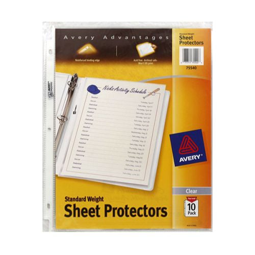 Avery Sheet Protectors Standard Weig